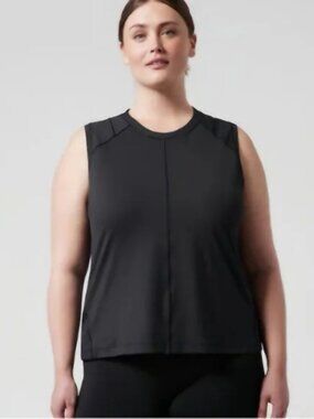 Athleta Black Sunchaser UPF Tank Top Size XL